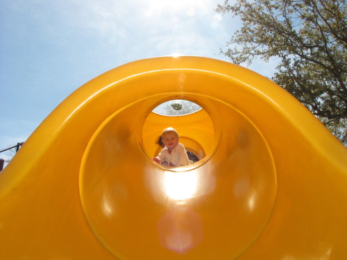 Siena and the slide